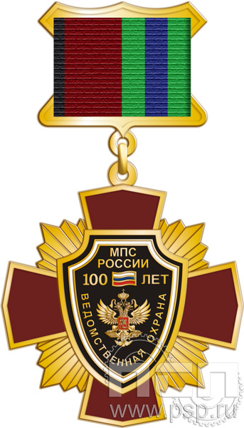118.64.5. Нагрудный знак "100 лет Ведомственная охрана ЖДТ"