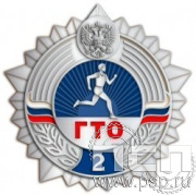 1347.0. Значок ГТО нового образца 2 степень