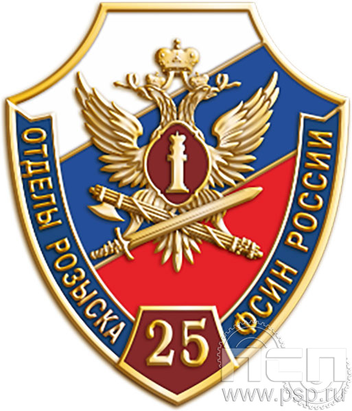 584.0. Значок "25 лет Отделы розыска ФСИН России"
