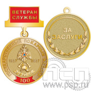Картинка 245.0.25 Медаль "100 лет государственный пожарный надзор"