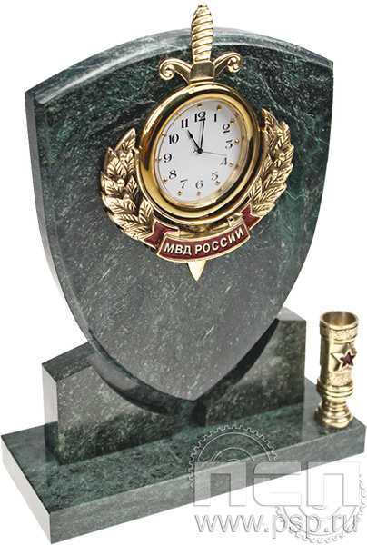 7.5.115. Часы Щит МВД с п/п "ГУНК МВД России 35 лет"