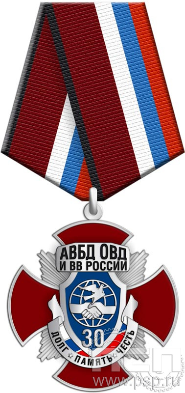 108.25.1. Нагрудный знак "30 лет Ассоциация ВБД ОВД и ВВ России"