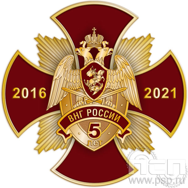 108.106. Нагрудный знак "5 лет ВНГ России"