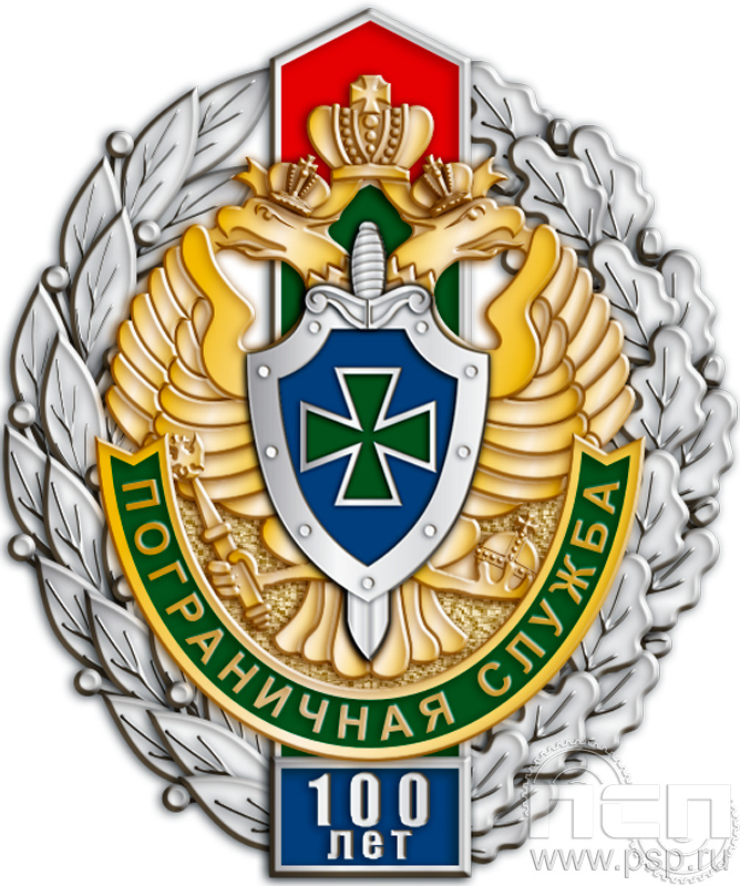 Нагрудный знак "Пограничная служба 100 лет" 330.1к