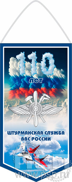 12.1.1. Вымпел ламинированный "110 лет Инженерно-авиационная и Штурманская службы ВВС"