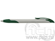 Ручка шариковая Challenger Soft бело-зеленая 2417бз