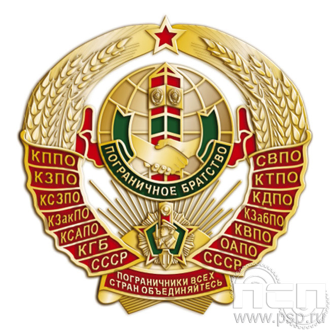 505.0. Значок "Пограничное братство" латунь