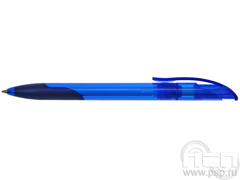 Ручка шариковая Challenger Soft Clear синяя 2597с
