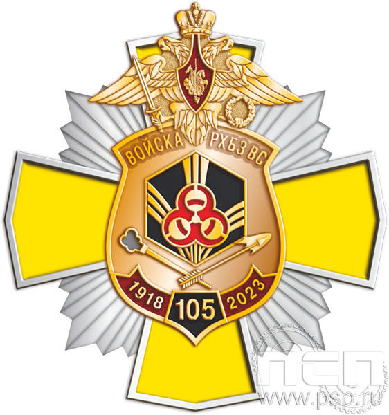 118.73. Нагрудный знак "105 лет РХБЗ"