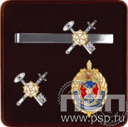 9.6. Комплект наградной с заколкой для галстука, значком и нагрудным знаком "30 лет БСТМ МВД России"