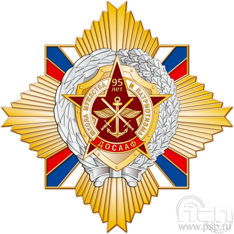 22.50. Нагрудный знак "95 лет ДОСААФ России"