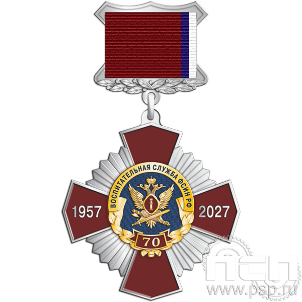 5.2к (б). Нагрудный знак  «Воспитательная служба ФСИН РФ  70 лет»