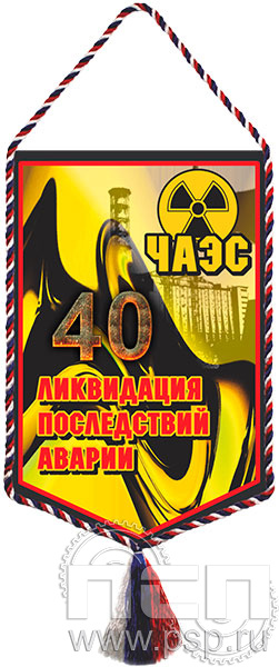 12.1.2. Вымпел тканевый "ЧАЭС 40 лет"