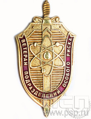 Нагрудный знак Ветеран подразделения особого риска 453.0к