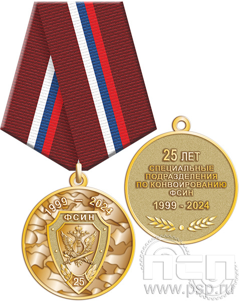 Медаль 25 лет ФСИН 245.0.1(e)к