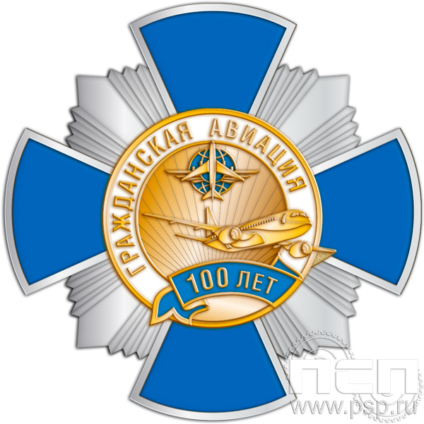 277.24. Нагрудный знак "100 лет Гражданская авиация"