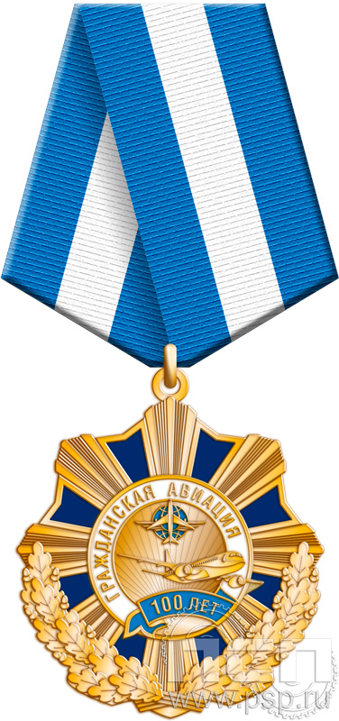 360.3.1. Нагрудный знак "100 лет Гражданская авиация"