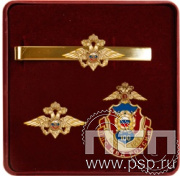 9.6. Комплект наградной с заколкой для галстука, значком и нагрудным знаком "100 лет Патрульно-постовая служба МВД"