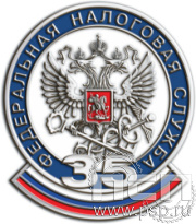 1355.0(а). Значок штампованный "ФНС 35 лет"