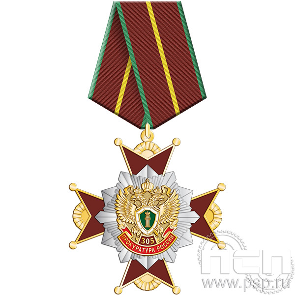 5.3к(а) Нагрудный знак  "305 лет  Прокуратура России 305 лет"