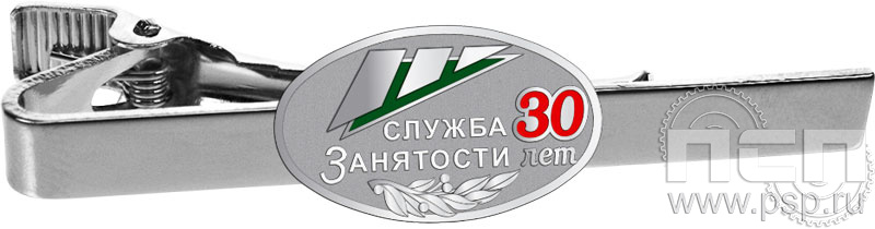 6.3.2(019). Заколка для галстука "30 лет Служба занятости"