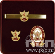 9.6. Комплект наградной с заколкой для галстука и значками "225 лет Фельдъегерская служба"