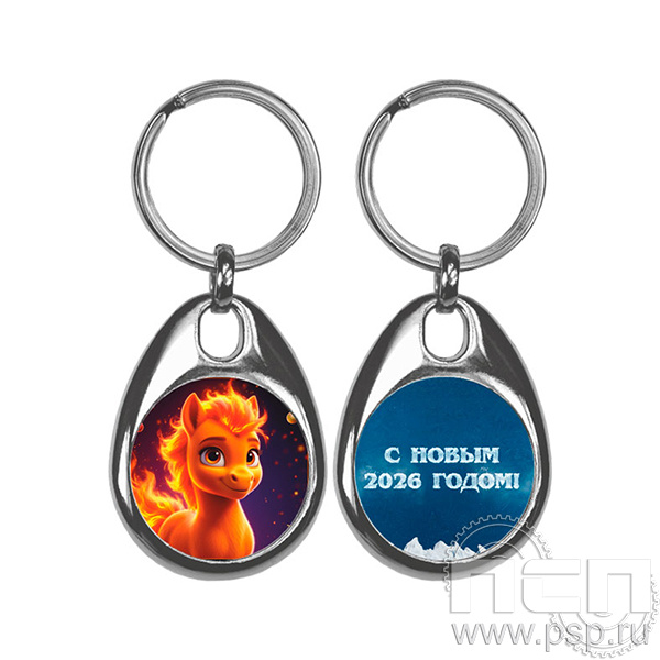 BREL1/S Брелок металлический Красная Лошадь