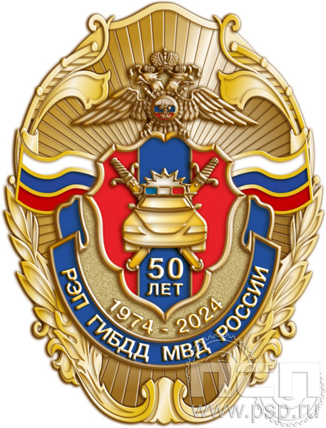 5.2(g). Нагрудный знак "50 РЭП ГИБДД МВД России"