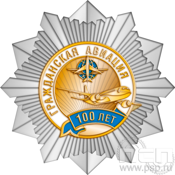 263.19. Нагрудный знак "100 лет Гражданская авиация"