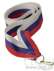 Лента (шир.22 мм)  V2-W/BL/R Триколор