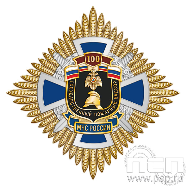 5.3 (a). Нагрудный знак "100 лет государственный пожарный надзор"
