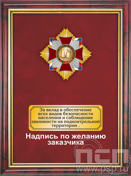 5.7.5.3. Панно с нагрудным знаком "35 лет со дня вывода советских войск из Афганистана" на бархате в рамке