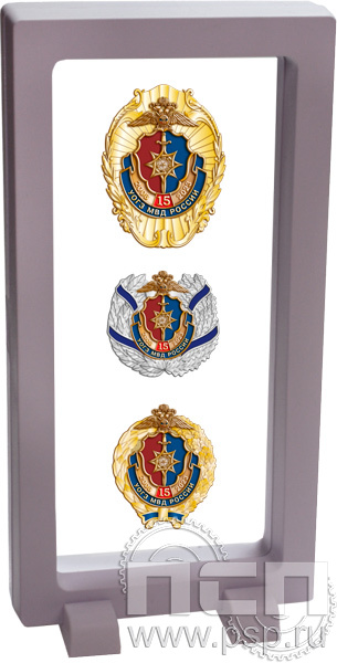 9.7(a). Комплект наградной "15 лет Управление по обеспечению безопасности лиц, подлежащих государственной защите" в подарочной коробке 