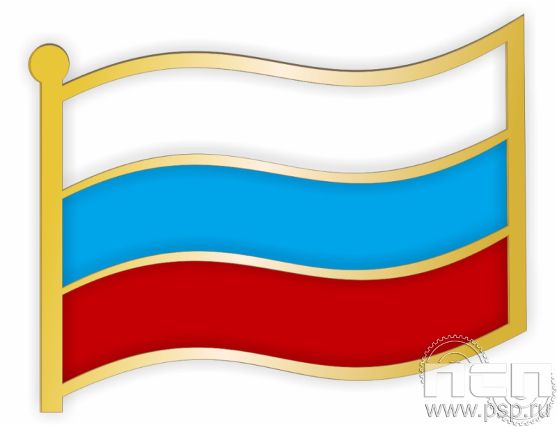 Значок "Россия"  R6-W/BL/R