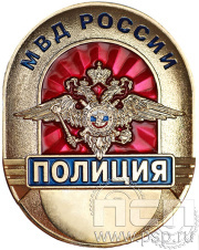 Нагрудный знак «Сотрудник полиции МВД России» МВД24