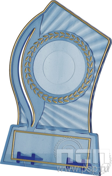 Награда пластиковая PS130/BL/G 13см эмблема Д-50 табличка 58*19