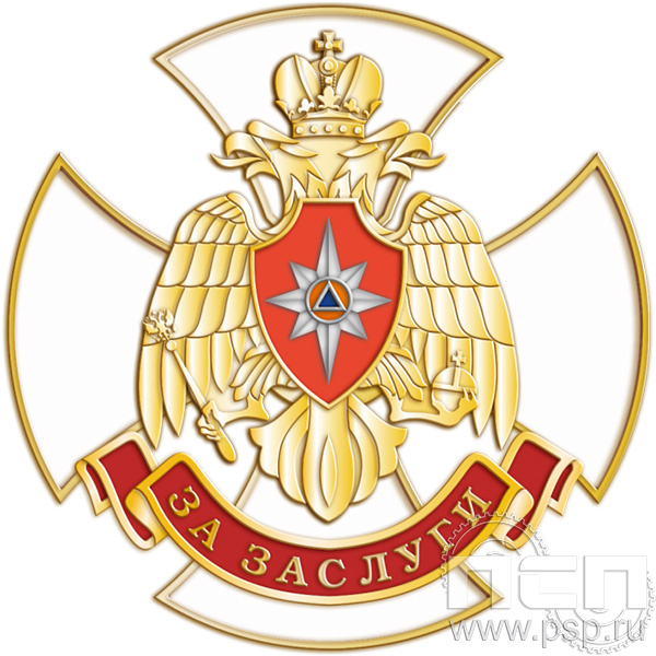МЧС1 Нагрудный знак "135 лет Всероссийскому добровольному пожарному обществу"