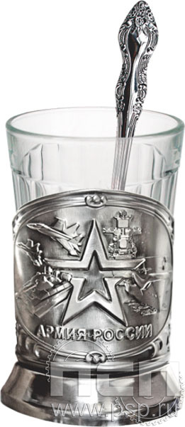 4.2.1.32 Набор подарочный "Армия" с никелированным подстаканником "КРУ МВД"