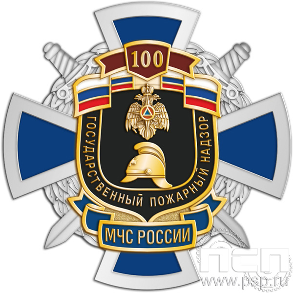 5.2 (а) Нагрудный знак  2 уровня "100 лет государственный пожарный надзор"