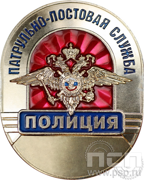 Нагрудный знак "Сотрудник патрульно-постовой службы" МВД27.