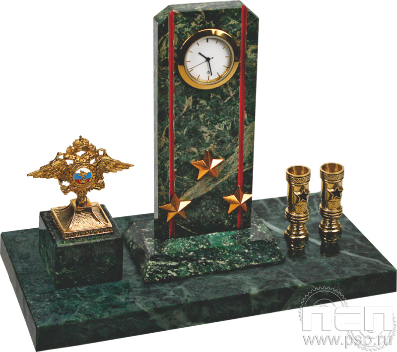 7.5.122. Часы Погон с п/п и гербом МВД  "35 лет НЦБ Интерпола МВД России"