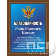 EX152 Плакетка с нанесением "ФСИН России"