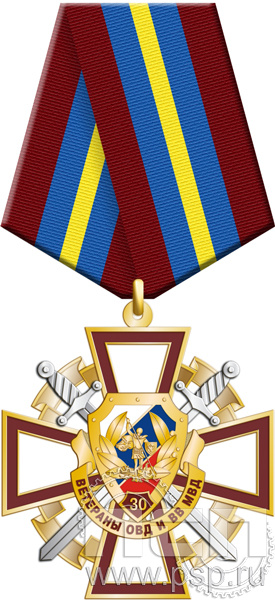 222.41.1. Нагрудный знак "30 лет Ветераны ОВД и ВВ МВД России"