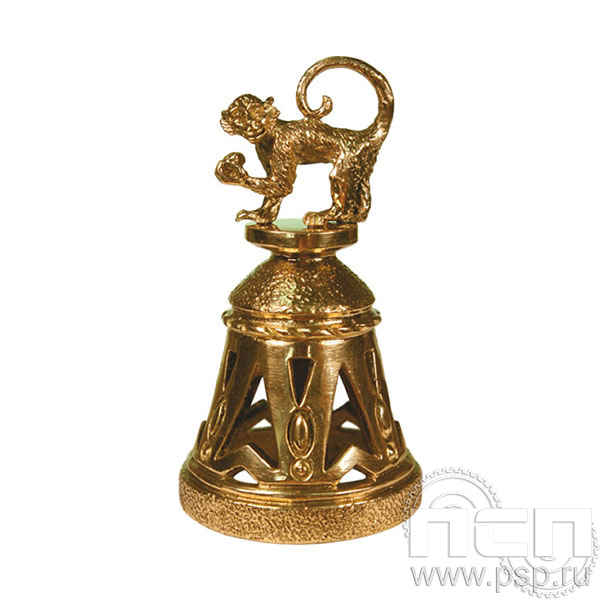 7.14.11 Колокольчик "Обезьянка с яблоком" Красная Лошадь