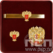 9.6. Комплект наградной с заколкой для галстука, значком и нагрудным знаком "100 лет Роспотребнадзор"