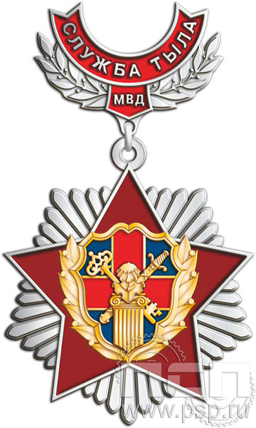 187.3.23. Нагрудный знак "105 лет Служба тыла МВД РФ"