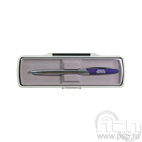 1.4.8 Шариковая ручка ARIS SOFT фиолетовая в футляре Ракетно-космическая промышленность 80 лет