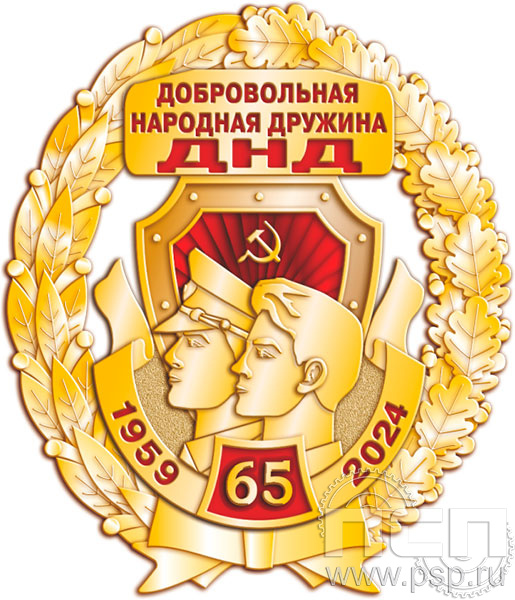 5.2(a). Нагрудный знак "65 лет Добровольная народная дружина"