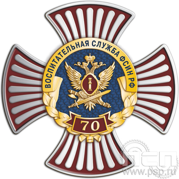 5.2 (e) Нагрудный знак  «Воспитательная служба ФСИН РФ  70 лет»