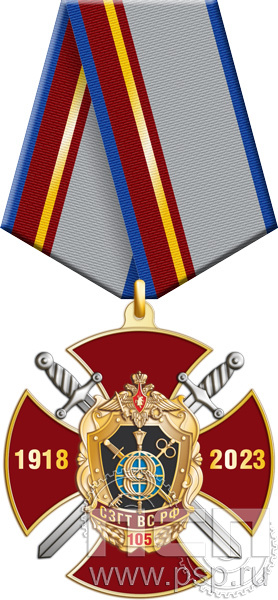 27.81.1. Нагрудный знак "105 лет СЗГТ ВС РФ"
